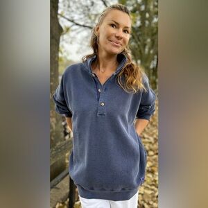 Sloppy Joe Rugby Polo Shirt in Navy Wash, Size Small/1